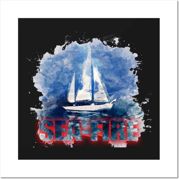 Sea-Fire 3 Wall Art by Joaddo